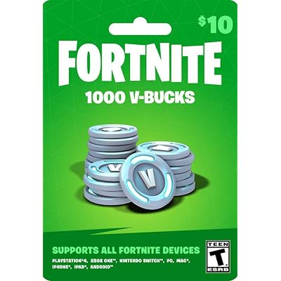1000 V-BUCKS In-Game Currency Card