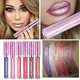 6 Colors Lip Gloss, Realdo Makeup Long Lasting Waterproof Prismatic Pearl Matte Lip Gloss