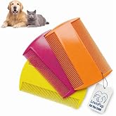 LovinPup Pet Flea Comb for Dogs &amp; Cats &ndash; Tick Removal Tool (3-Pack) | Fleas and Loose Fur For Cats &amp; Dogs &ndash; Gentle &amp; Durable Fine-Tooth Pet Hair Comb for Comfortable, Clean Coat Care