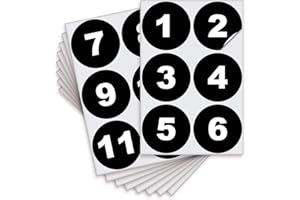 iSYFIX Black Consecutive Number Stickers – 1 to 50, 3-inch, 1 Set – Vinyl Self Adhesive Premium Decal, Ideal for Inventory, Storage, Organizing, Boxes, Bins, Toolbox, Lockers & More, Indoor/Outdoor