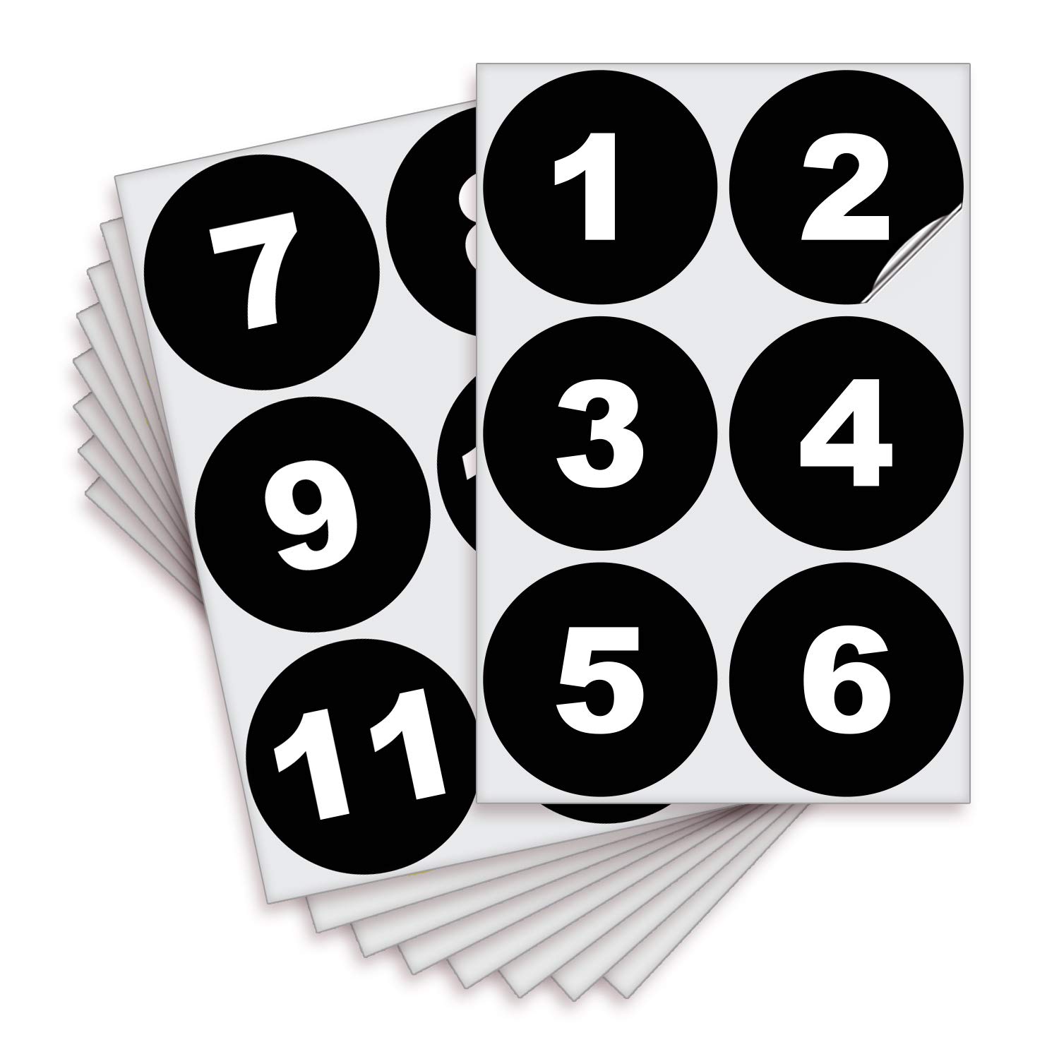 Photo 1 of iSYFIX Black Consecutive Number Stickers – 1 to 50, 4-inch, 1 Set – Vinyl Self Adhesive Premium Decal, Ideal for Inventory, Storage, Organizing, Boxes, Bins, Toolbox, Lockers & More, Indoor/Outdoor