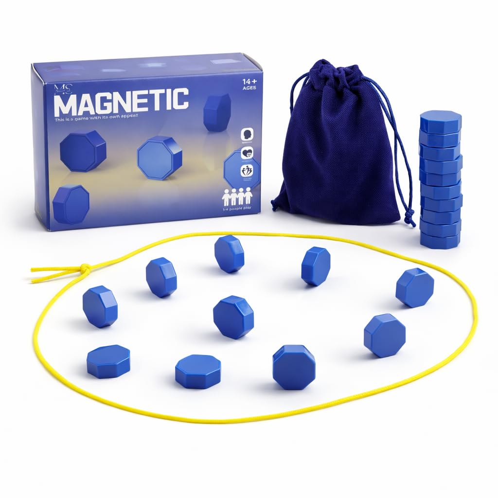 MUZAMMIL SHER Magnetic Chess Game - Magnetic Chess for Family Gatherings-Combining Chess with Magnetic Game for Strategic Play – Enhance Thinking in This Innovative Magnet-Based Game (Blue Edition)