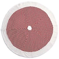 XmasExp Christmas Tree Skirt, 48 inches Large Luxury Xmas Tree Skirt Thick Rustic Holiday Decoration, Perfect for Indoor Outdoor Xmas Party Holiday Ornaments Red