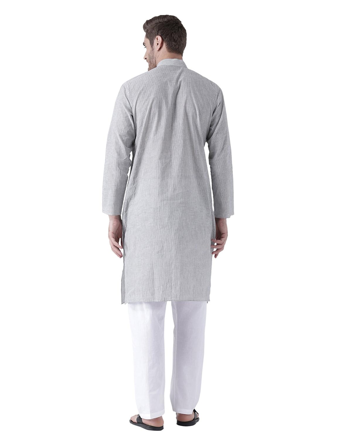 mohanlal sons light grey cotton kurta pajama