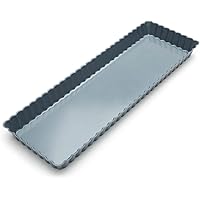 Fox Run Rectangular Loose Bottom Tart/Quiche Pan, Preferred Non-Stick, 14-Inch