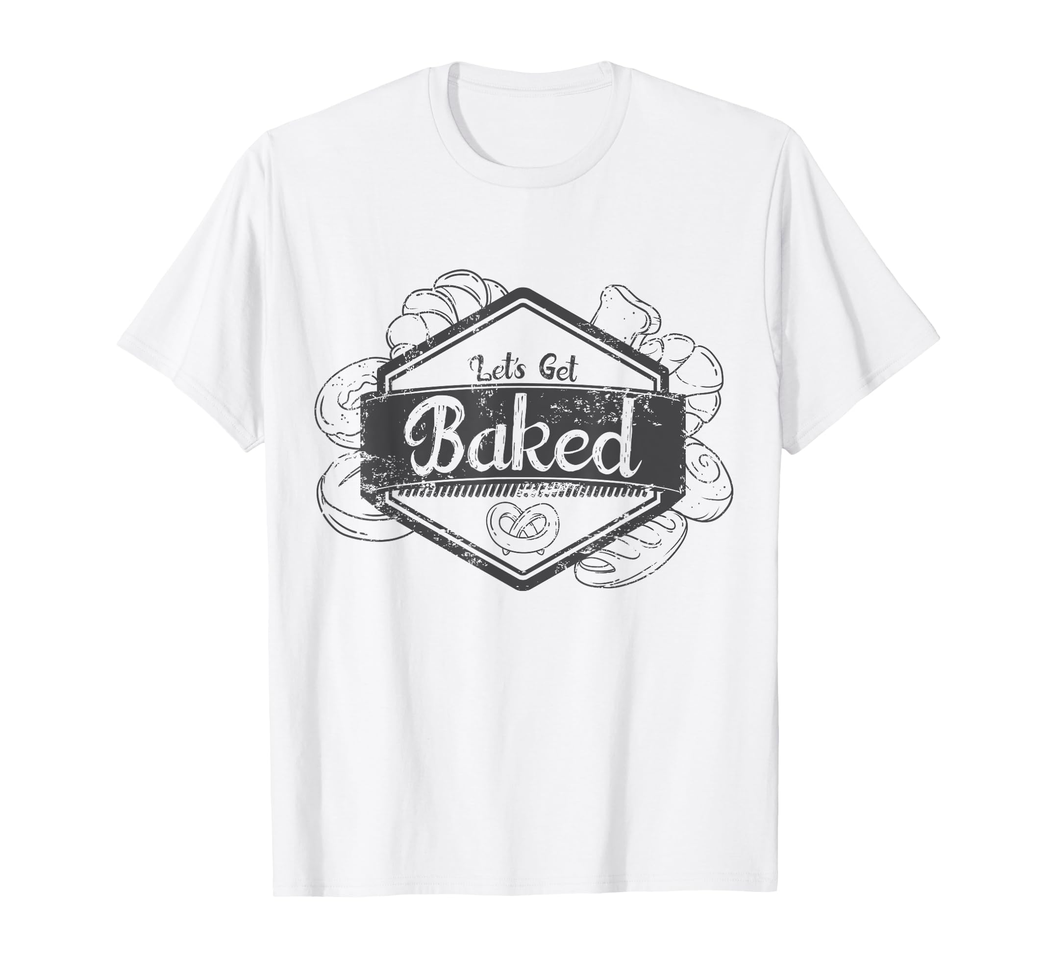 Photo 1 of "Let's Get Baked" Funny Baking T Shirt for Bakers Light Tee T-Shirt