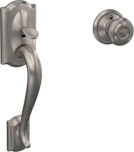 Schlage F60 V CAM 716 GEO Camelot Front Entry Handleset with