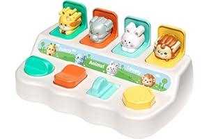 Pop-Up Toy, Interactive Cute Animal Hide and Seek Toy, Safe & Fun Pop-Up Animal, Educational Hide and Seek Toys for Kids, Cre