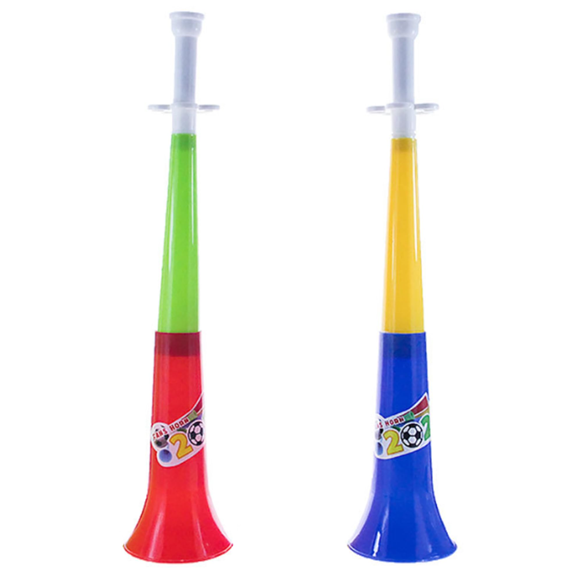 Niuhong 2 Pcs Vuvuzela Horn Very Loud Tröte Horn Making Noise Playing Plastic Trumpet Football Fanfare Manufacturers Noise Fan High Voice Trumpets Sports Events Football Match (A)
