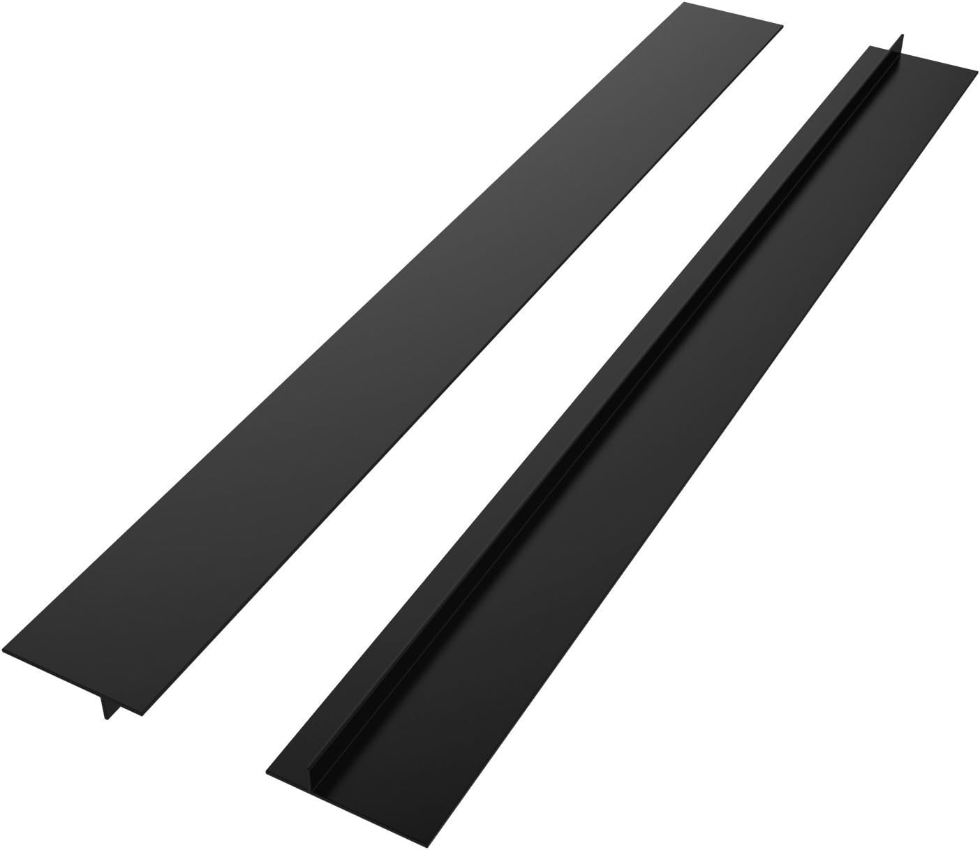 KAIFANG Silicone Gap Cover, [2PACK] 21" Premium Silicone Kitchen Stove Cooktop Counter Gap Covers, Food Grade, Non-toxic, Black and White