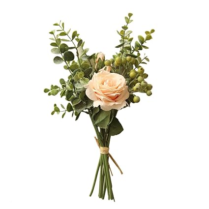 Xlgx Artificielle Faux Roses Fleur Bouquet Plante Tropicale