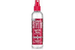 Simply Stylin' Light Silk Hair Spray - Anti-Frizz Silicone Heat Protectant - Hair Detangler for Women and Synthetic Wigs - 4 fl oz