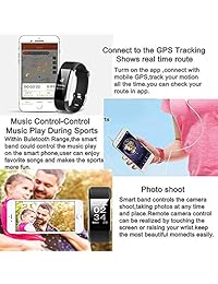 Fitness Rastreador de actividad id115 rastreador de fitness con monitor de frecuencia cardíaca rastreador de actividad inalámbrico impermeable reloj Smart Bluetooth pulsera inteligente Monitor de sueño podómetro para Android y iOS