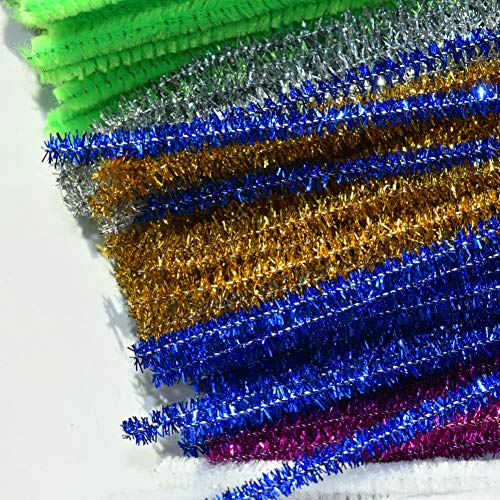 Craft Pipe Cleaners Chenille Stems Colors 300 Pieces for DIY Art Creative (6mm x 12 Inch)