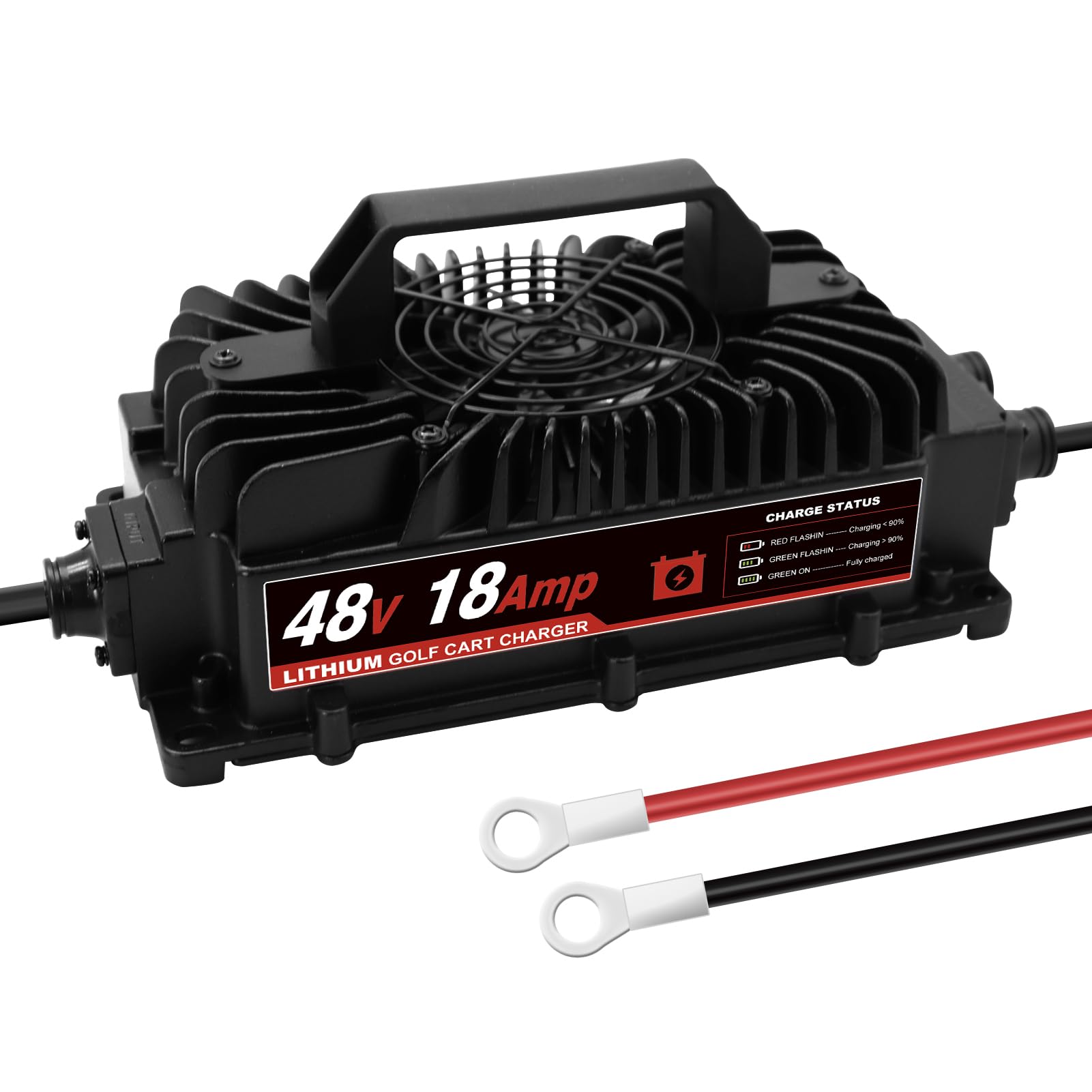 Photo 1 of SDLOOL 58.4V 18A Lithium Onboard Battery Charger for 48V (51.2V) 16S LiFePO4 Battery, IP67 Waterproof Charger for Golf Cart Car Truck Boat Home