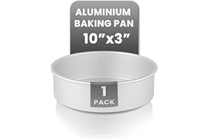 Restaurantware-Met Lux 10 x 3 Inch Straight-Sided Baking Tin, 1 Round Cake Pan - Oven-Ready, Freezable, Anodized Aluminum Rou
