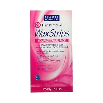 Buy Beauty Formulas Hair Removal Wax Strips Compact Travel Pack 20