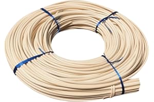 Jweemax 10 Meters 4mm Natural Rattan Core Material, Round Cane Rattan for DIY Craft Cane Wicker Weaving Webbing Basket