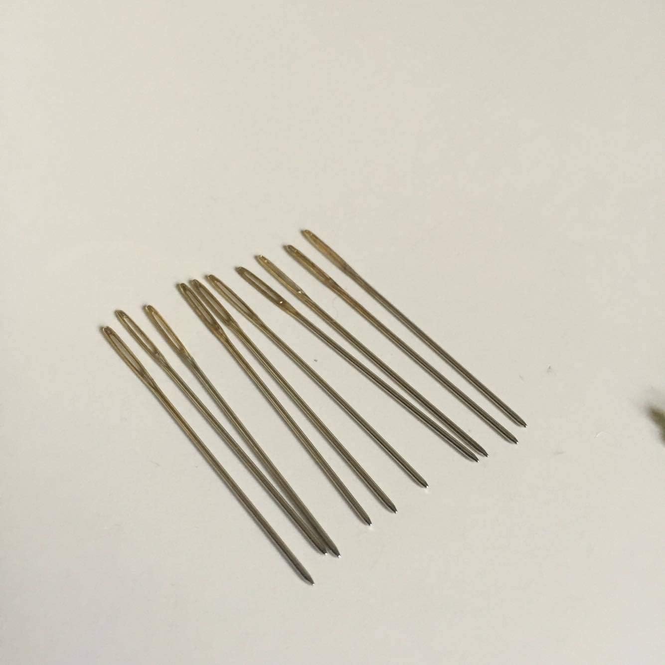 10 pcs Golden Tail Embroidery Fabric Cross Stitch Needles Size 24 for 11CT Stitch
