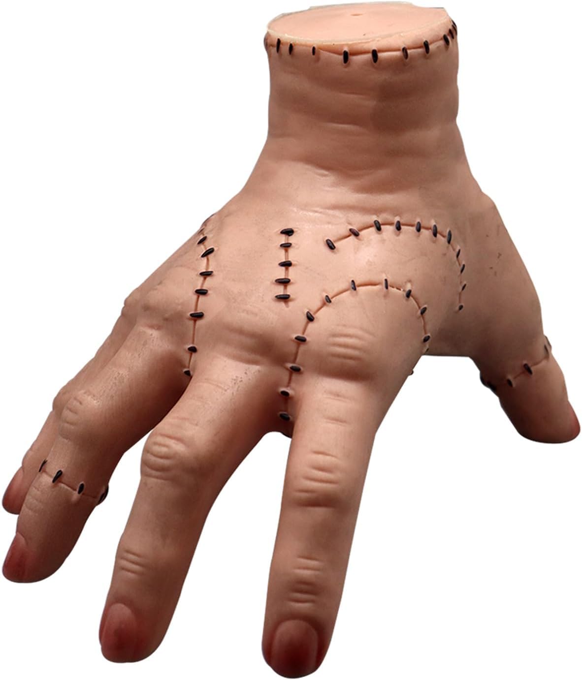 Mupkvy Family Thing Hand, Halloween Scary Fake Hand Realistic Ad-dams Family Wed-nesday Decoration Life Costume Cosplay