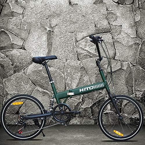 Weiyue Foldable Bicycle- Folding Bike Shock-Absorbing Off-Road Anti-tire Mountain Bike Male and Adult Lady Bike
