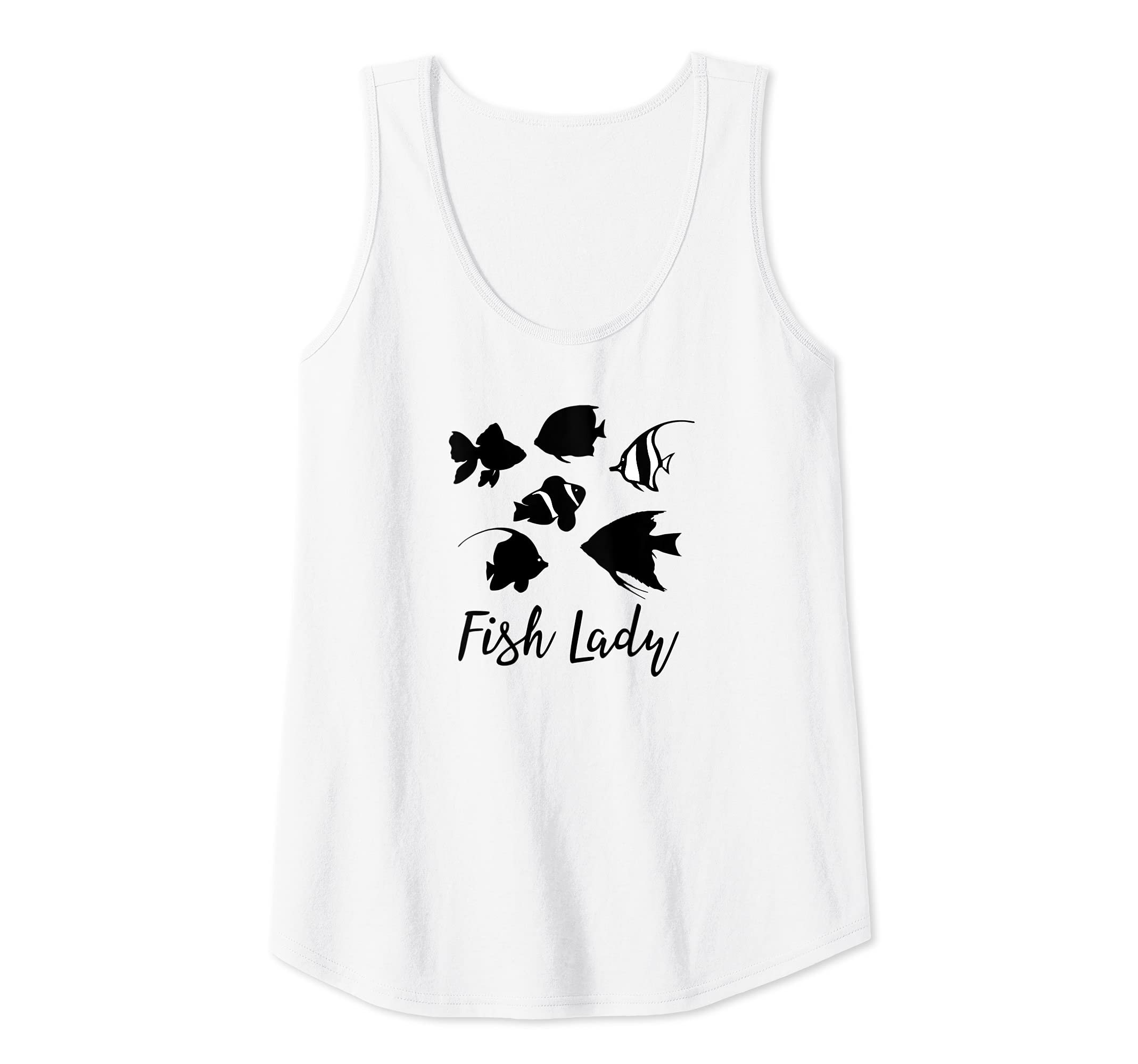 Womens Fish Lady tropical fish aquarium fish owner Tank Top