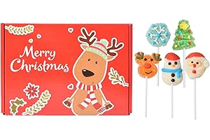 WANEOS 30 pieces per box Halloween Christmas candy lollipop gift box, internet celebrity creative gummy candy independent packaging, fruit juice mixed flavor children's gift