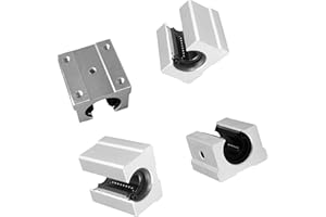 CNCYEAH SBR20UU Slide Block 4PCS 20mm Square Type Carriage Bearing Blocks Linear Bearing Motion Ball Slide Units for 20mm Linear Guide Rail