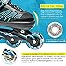 IUU Sports Adjustable Inline Skates for Kids and Adults, Rollerblades with Featuring All Illuminating Wheels, for Girls and Boys, Men and Ladies