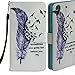 HTC Desire 626 Case, HTC Desire 626S Wallet Case, Harryshell(TM) Feather Pattern Flip PU Leather Wallet Leather Case Cover for HTC Desire 626 A22 626S With Wrist Strap & Card Slots And Stand Function