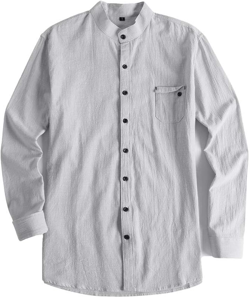 slim band collar shirt