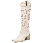 wetkiss Cowboy Boots for Women Knee High, Cowgirl Boots Women - Zipper Convenience, Comfort Fashion Tall Western Boots for Weddings, Holidays, Parties & Casual Wear