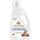 BISSELL Free &amp; Clear OXY Carpet Deep Clean Solution, for use in leading upright carpet cleaners, 60oz, Same powerful clean, gentle for families, Hypoallergenic formulation without dyes or fragrance