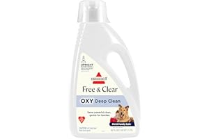 BISSELL Free & Clear OXY Deep Clean Carpet Solution for upright deep cleaning machines, 60oz, fragrance free, 4308