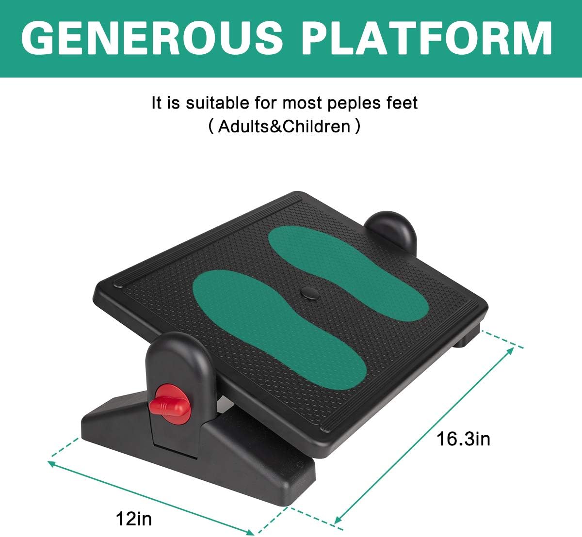 Prodigen Upgrade Adjustable Under Desk Footrest Ergonomic Foot Rest with Removable Sponge Cushion for Home, Office, Four Seasons, Tilt Angle Adjustment Non-Skid Massage Surface Comfort: Furniture & Decor