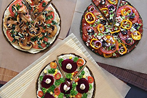 Paleo Pizza Crusts 2 Pack Pizza Crusts - Spirulina (Raw, Vegan, Paleo, Gluten Free wraps) Wheat Free