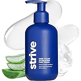 Strive Hydrating Men's Face Wash - Deep Cleans Pores, Exfoliates & Brightens - Refreshing Aloe Vera, Hyaluronic Acid & Niacinamide - Fragrance Free Men's Skincare - 200ml