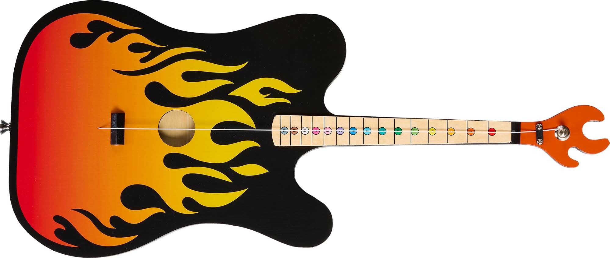 TinkerTar - Flame Electric Guitar - The Easiest Way to Start and Learn Guitar - 1 Stringed Toy Instrument for Kids Perfect Intro to Music for Young Kids Ages 3 and up - from Buffalo Games