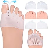FOWSRHRG 3 Pairs Toe Spacers, Soft and Breathable Gel Toe Separators, Toe Straightener for Hammer Toe, Bunions, Overlapping Toes, Diabetic Feet, Women Men Feet Pain Relief