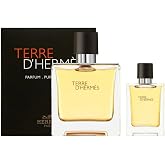 Hermes Terre D'hermes 2-Piece Set for Men, (2.5 Oz Pure Perfume Spray + 0.42 Oz Pure Perfume Spray)