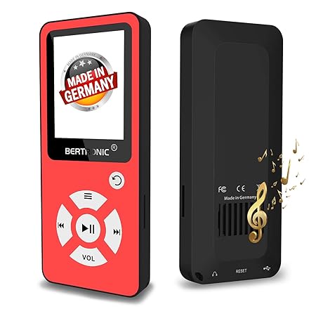 BERTRONIC Made in Germany BC01 Royal MP3-Player, 16 GB ? Bis 100 Stunden Wiedergabe ? Radio | Portabler Player mit Lautsprech