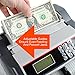 C4C US Dollar Bill Money Counter - Portable Design - Voice Alerts - 1000 Cash Bills Per Minute