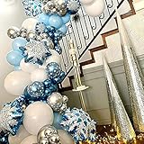 132PCS Ice Snow Queen Metal Balloons Double Layer