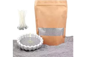 PHYMAT Multi-Color Candle Wax Sand with 50pcs Wicks, 1.1LB Pearled Candle Sand Wax, Refillable Plant Colored Candle Wax Bulk Kit for DIY Handmade Candle Making, Party, Wedding, Home Decor