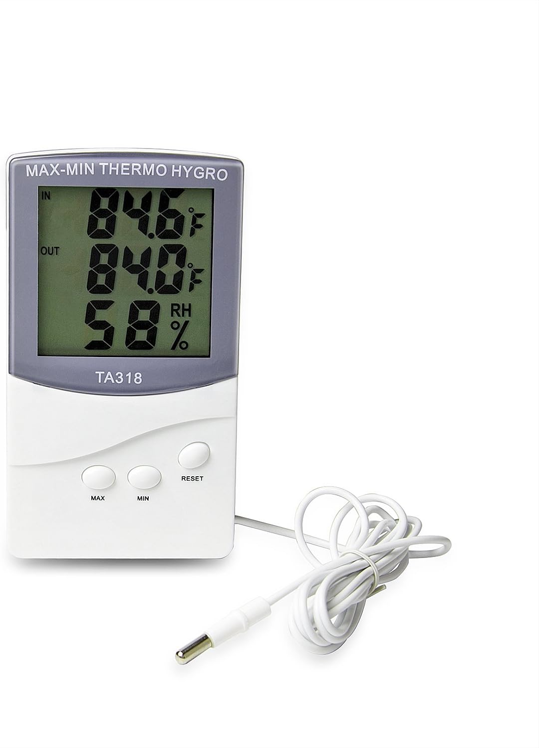 eHizon LCD Display Digital Thermometer Hygrometer with Dual Sensors -Desk Temperature Meter Hygrometer with Stand - Humidity Meter Hygrometer