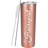 EchoMaven Hairdresser Gifts for Women, Perfect Hair Stylist Gifts for Christmas & Birthday & Other Holiday, Cute Salon Decor for Hairstylist & Hair Dresser, 20oz Skinny Tumbler with Lid & Straw