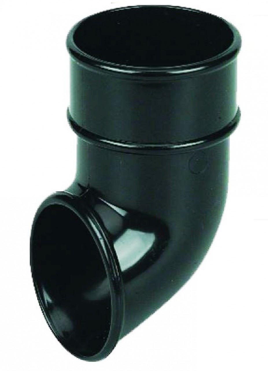 FLOPLAST 68mm Round Gutter Pipe Shoe - Black by FloPlast