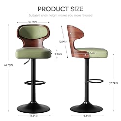 Nalupatio Bar Stools Set of 4 Seat Adjustable