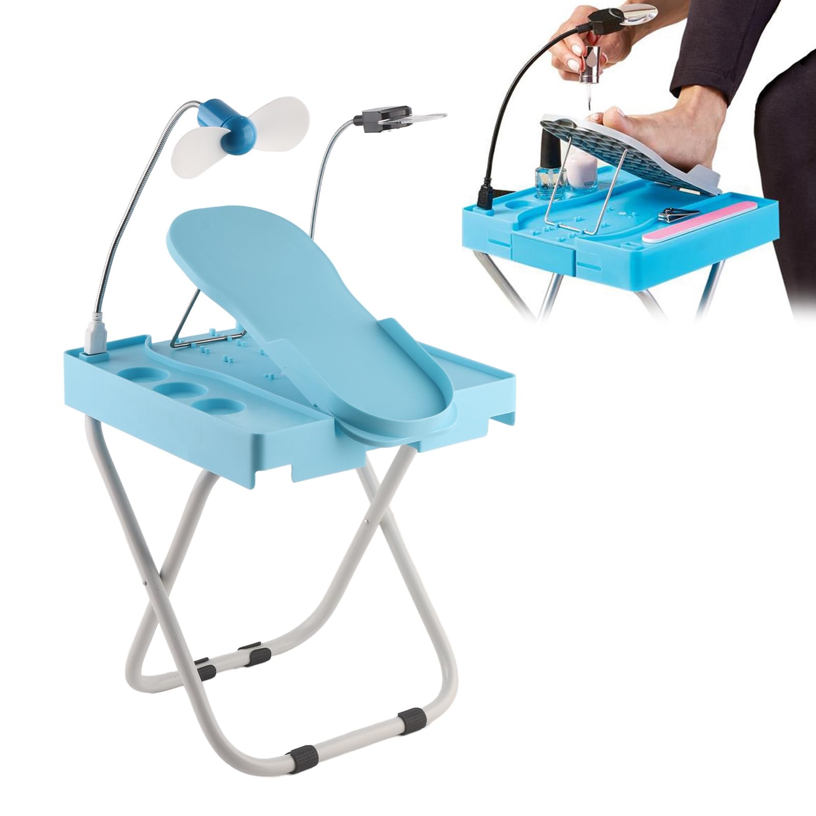 Adjustable Foot Rest, Pedicure Foot Rest Sets and Kits, Pedicure Stool Feet Hand and Nail Tools