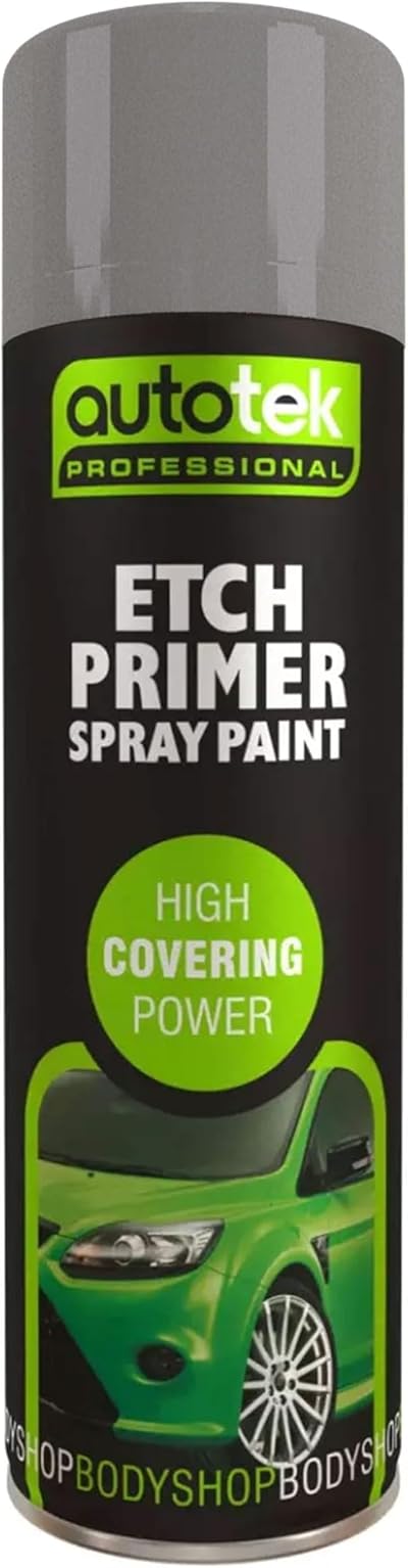 Autotek Professional Etch Primer Spray Paint, High Covering Power, 500ml